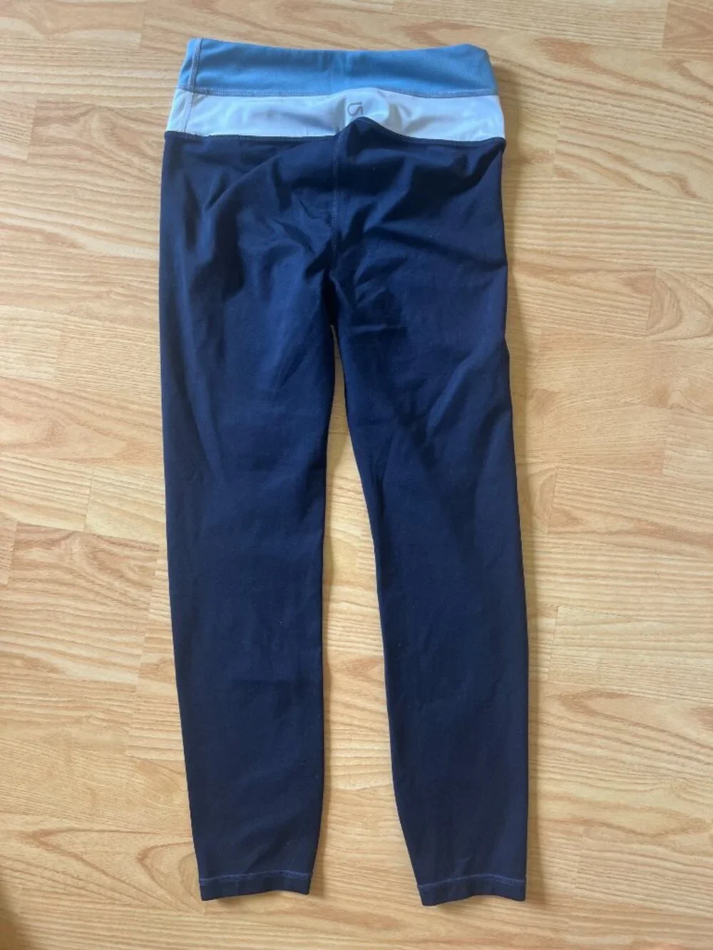 GapFit Eclipse Navy Colorblock Leggings High Rise Full Length Sz XS